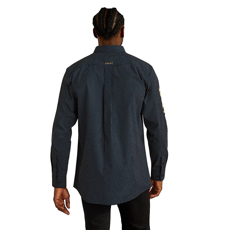 Ariat Mens Team Portland Fitted Shirt - Black/Gold