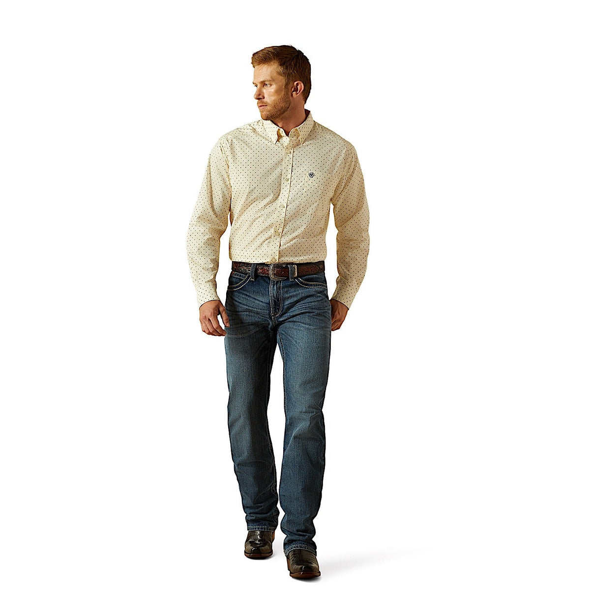 Ariat Mens Titan Classic Fit Shirt - Cream