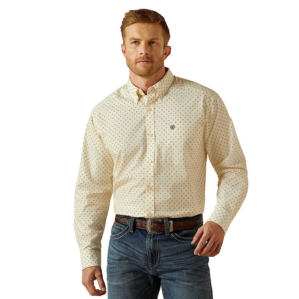 Ariat Mens Titan Classic Fit Shirt - Cream