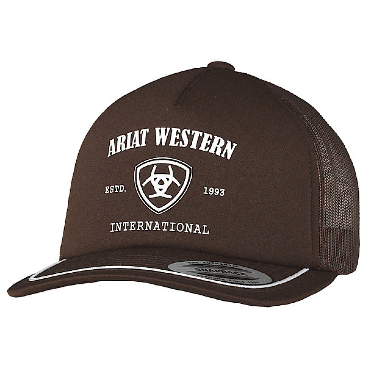 Ariat Mens Western International Foam Front Mesh Cap - Brown