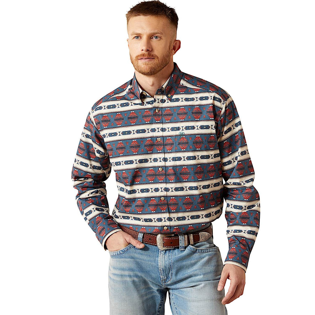 Ariat Men’s Wilder Classic Fit Shirt - Dark Blue