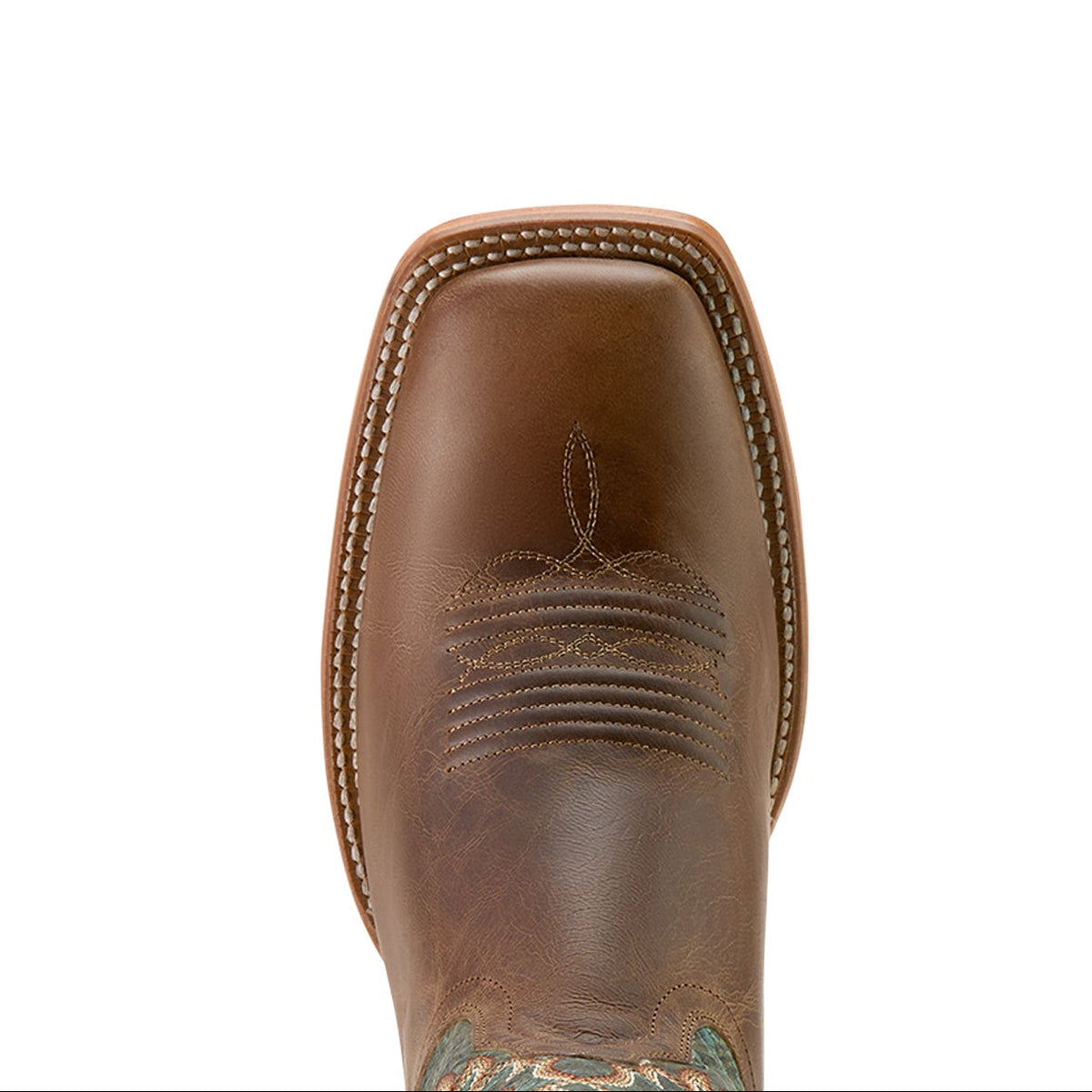 Ariat Men’s Wiley WST Cowboy Boot - Totally Tan / Roaring Turquoise