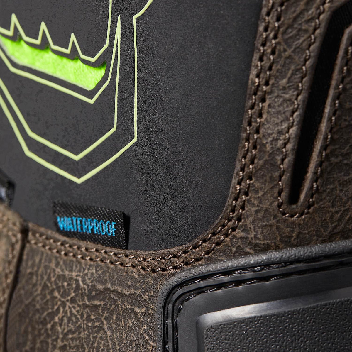 Ariat Mens WorkHog VentTek Bold Waterproof Carbon Toe Work Boot Iron Coffee