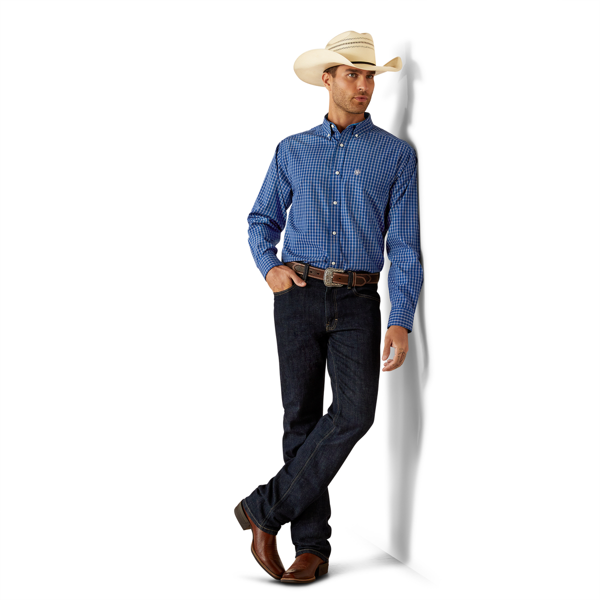 Ariat Men’s Wrinkle Free Blair Classic Fit Shirt - Navy
