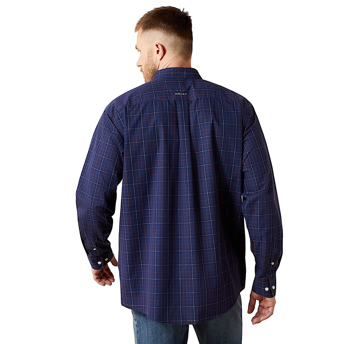 Ariat Men’s Wrinkle Free Blaze Classic Fit Shirt - Navy