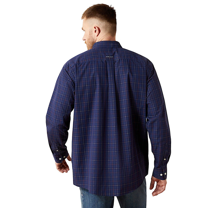Ariat Men’s Wrinkle Free Blaze Classic Fit Shirt - Navy
