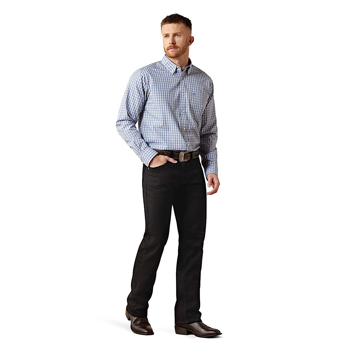 Ariat Men’s Wrinkle Free Brett Classic Fit Shirt - Grey