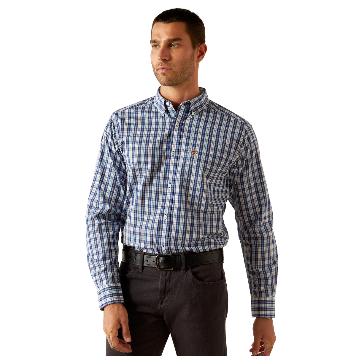 Ariat Men’s Wrinkle Free Bronson Fitted Shirt - Blue