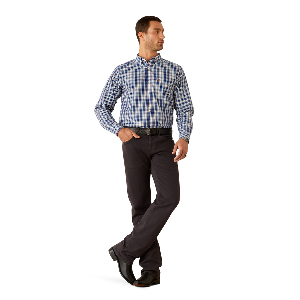 Ariat Men’s Wrinkle Free Bronson Fitted Shirt - Blue