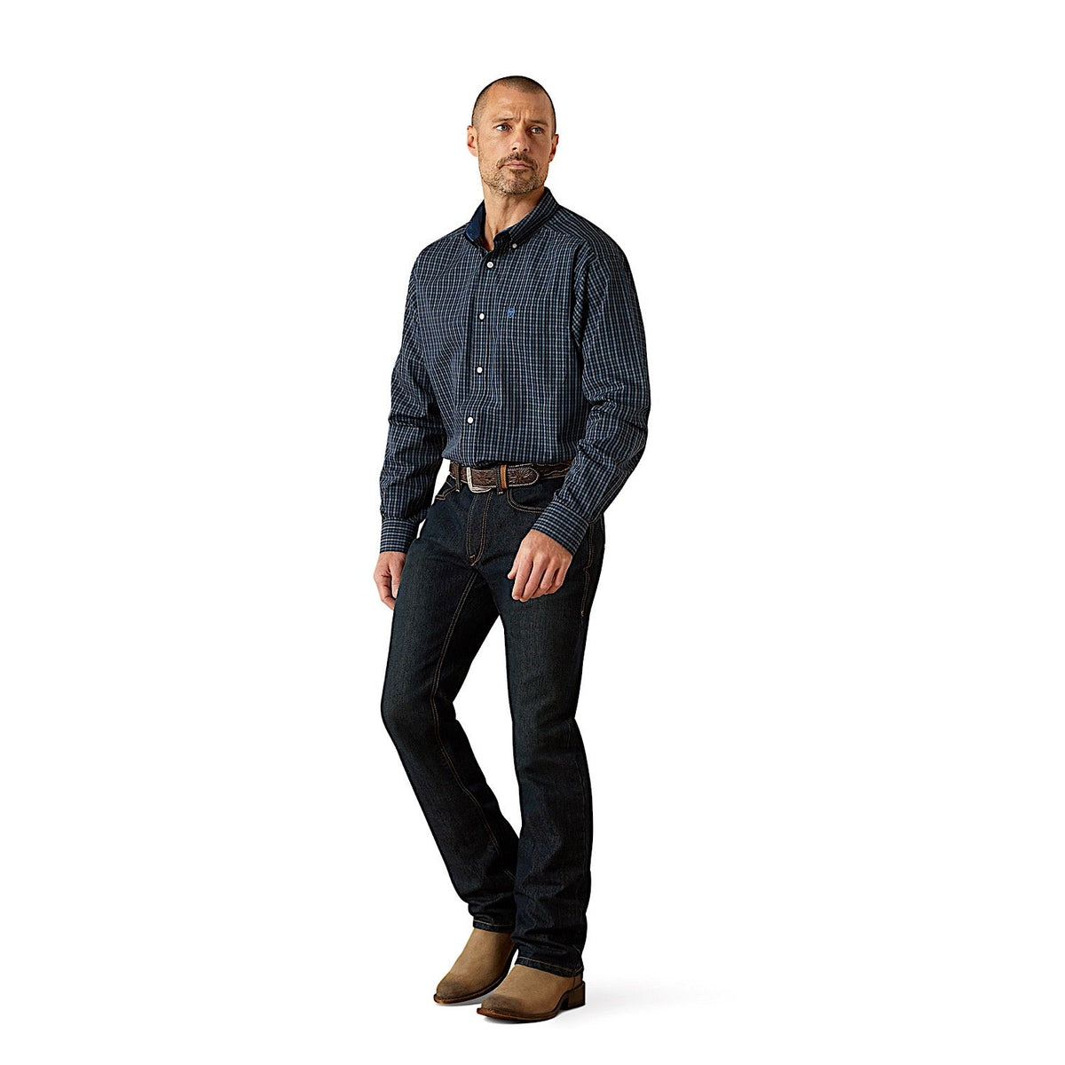 Ariat Mens Wrinkle Free Carlos Classic Fit Shirt - Black