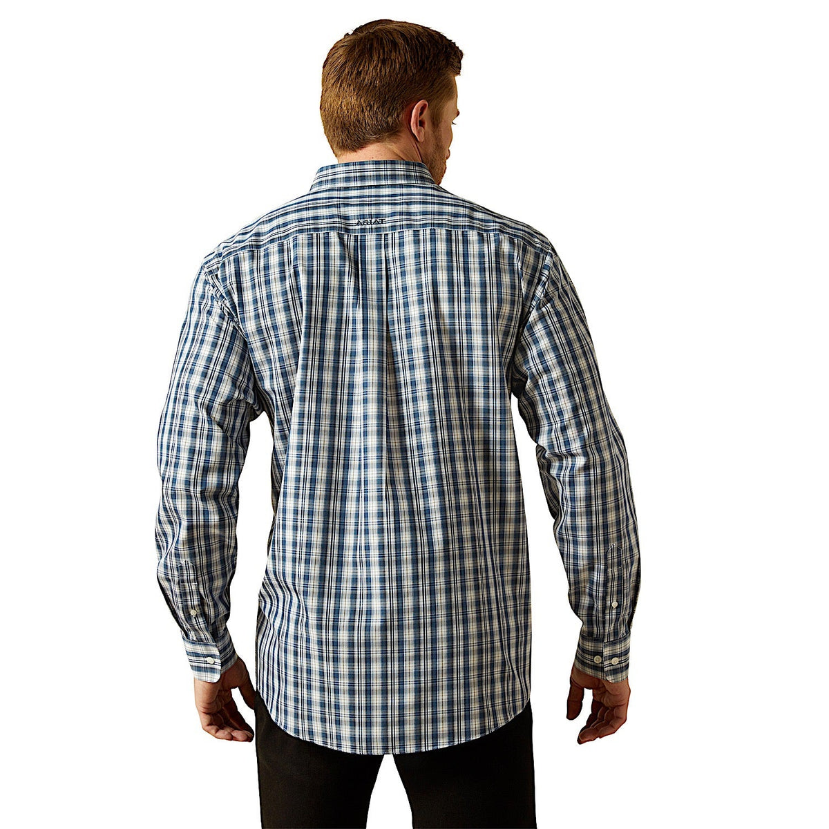 Ariat Mens Wrinkle Free Dargan Classic Fit Shirt - Navy