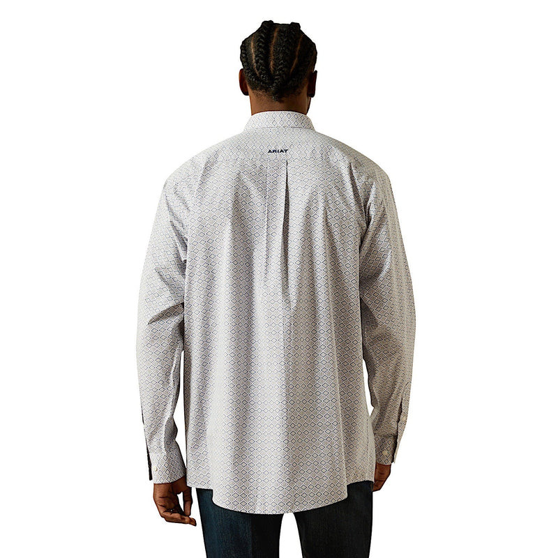 Ariat Mens Wrinkle Free Declan Classic Fit Shirt - White