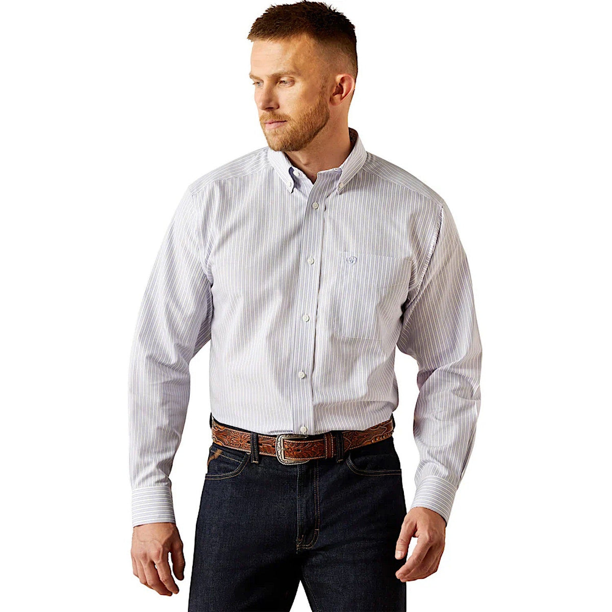 Ariat Mens Wrinkle Free Don Shirt - Blue