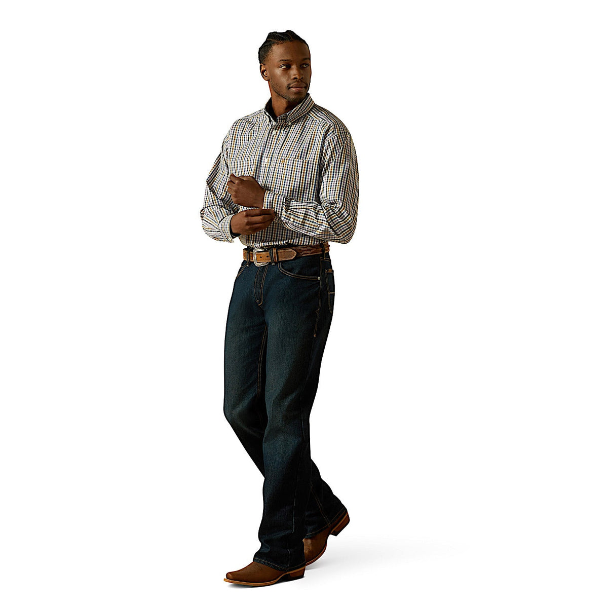 Ariat Mens Wrinkle Free Dusty Classic Fit Shirt - Purple