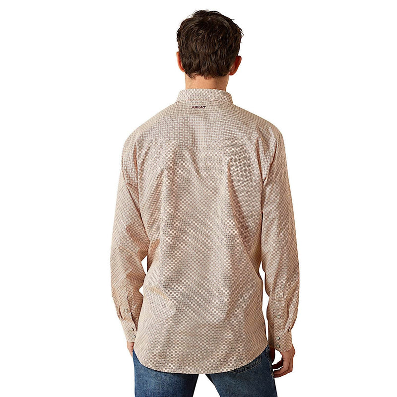 Ariat Mens Wrinkle Free Eddie Classic Fit Shirt - Off White