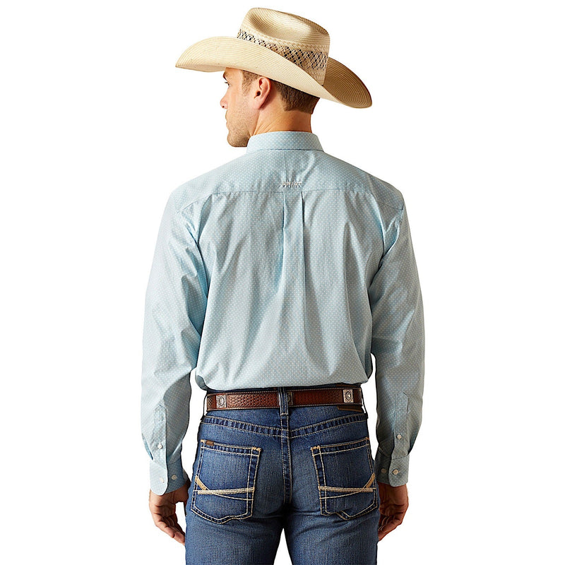 Ariat Men’s Wrinkle Free Ian Classic Fit Shirt - Porcelain Blue