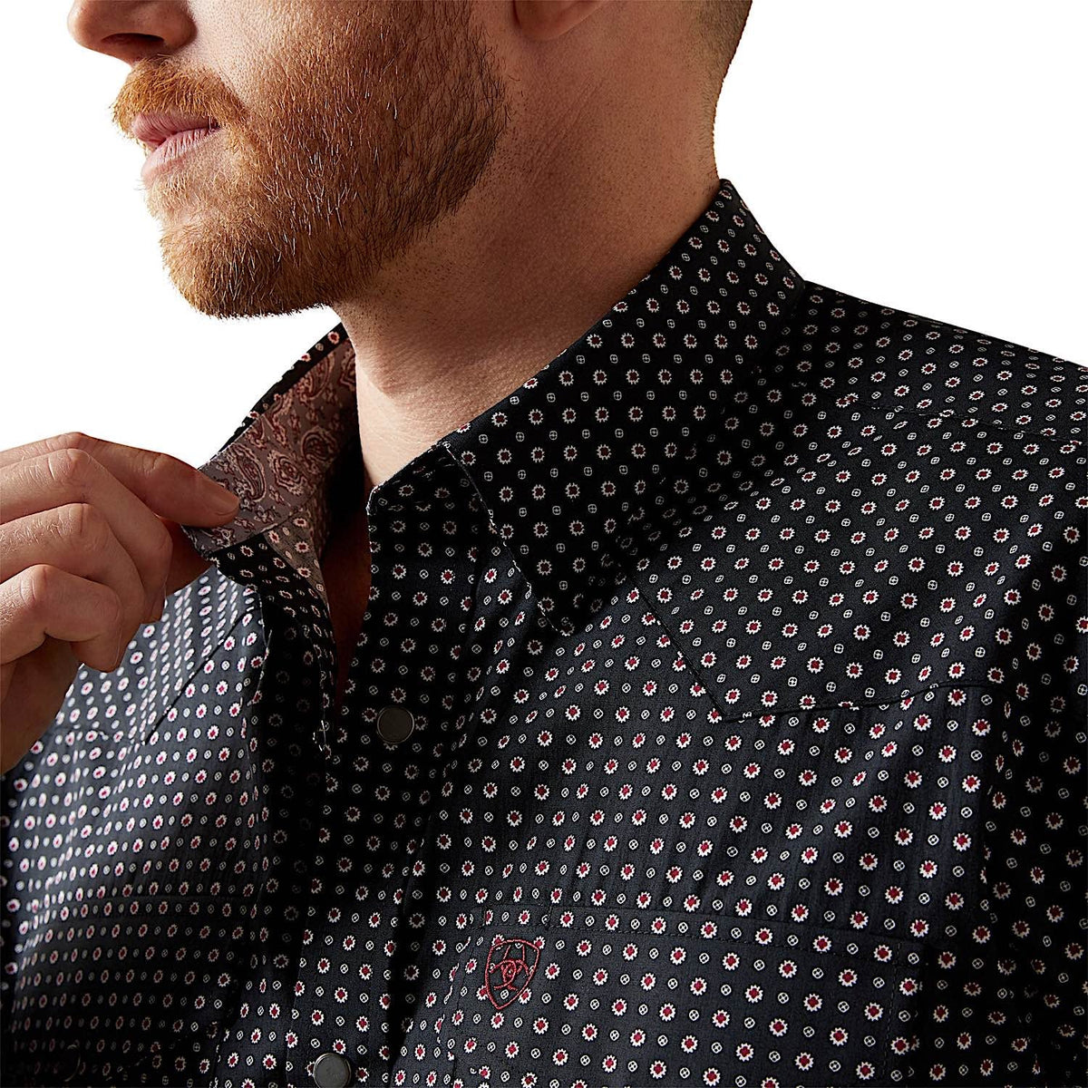 Ariat Men’s Wrinkle Free Johnson Classic Fit Shirt - Black