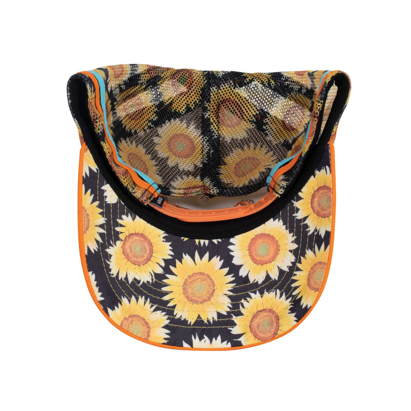 Ariat Mesh Sunflower Script Trucker Cap - Wild Orange