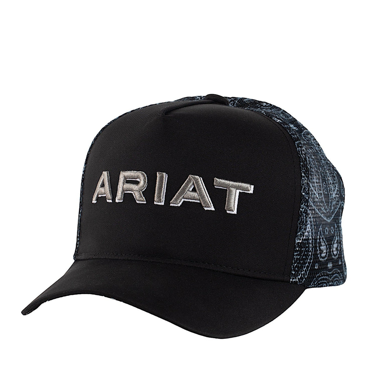 Ariat Paisley Trucker Cap - Black / Paisley Mesh