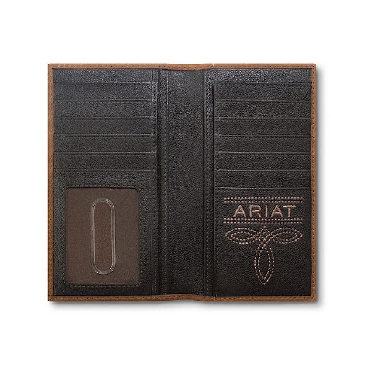 Ariat Rodeo Wallet Scrolling Embossed - Medium Brown