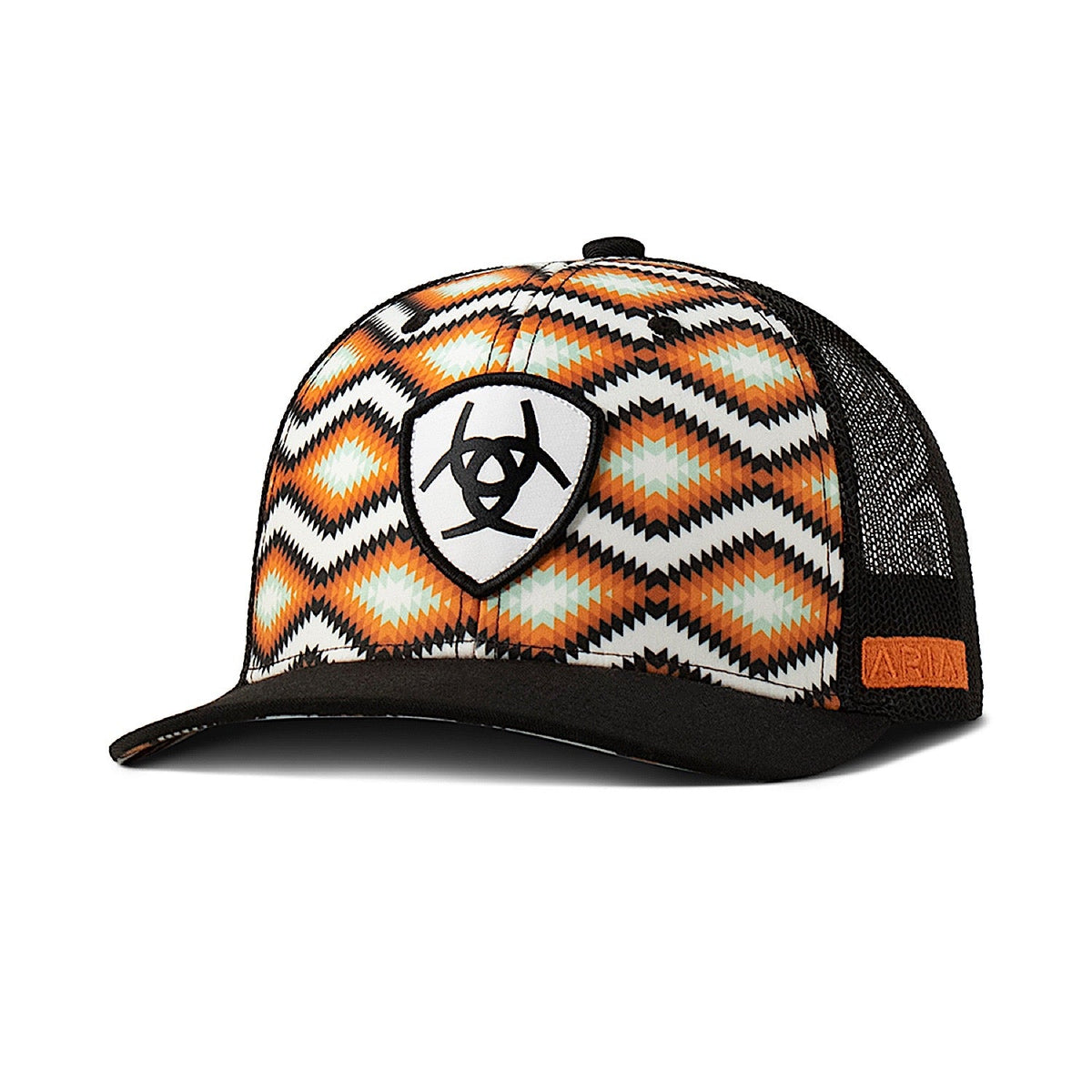 Ariat Shield Southwest Mesh Snap Back Cap - Orange
