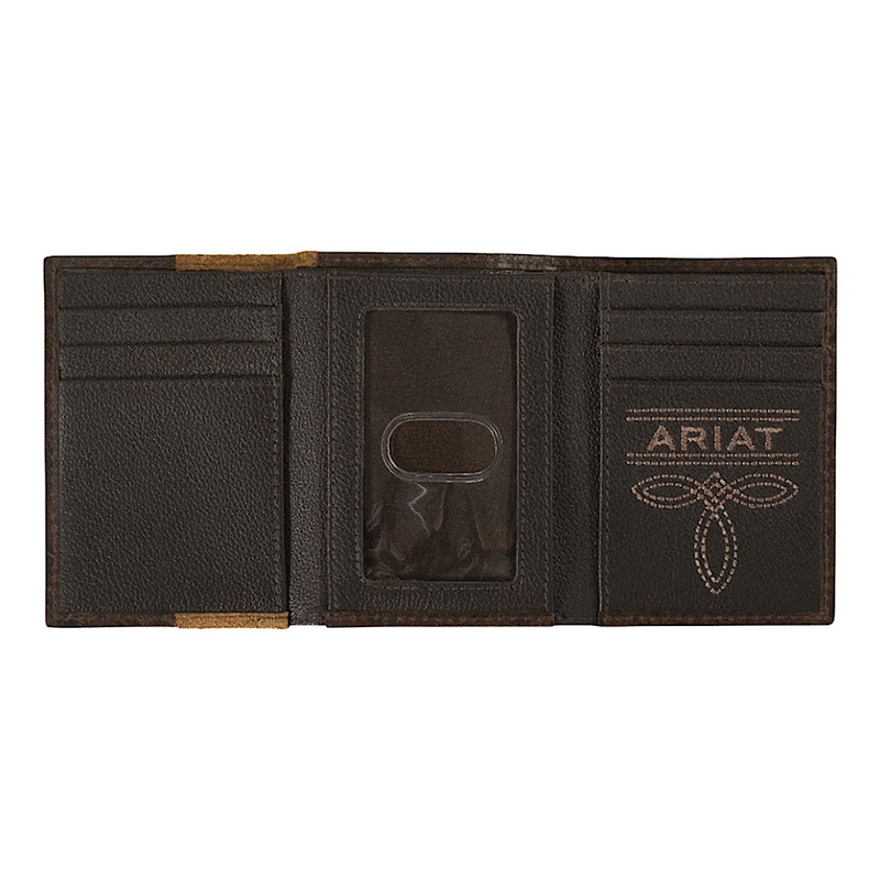 Ariat Trifold Wallet - Roughout Tan