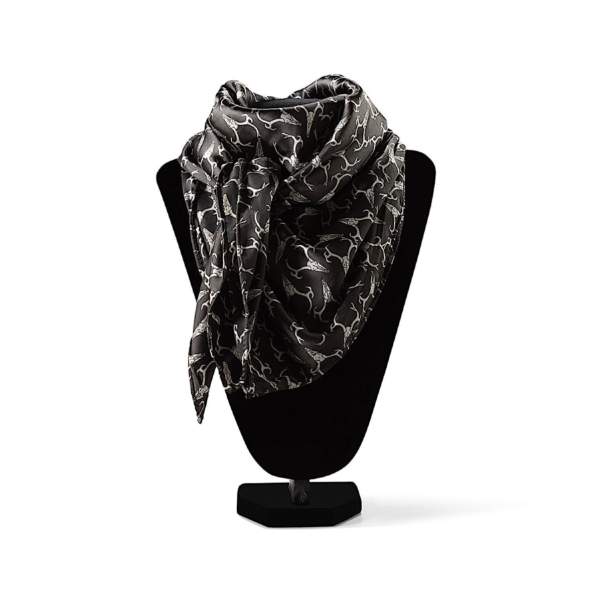 Ariat Wild Rag Deer Skull Neck Scarf - Black