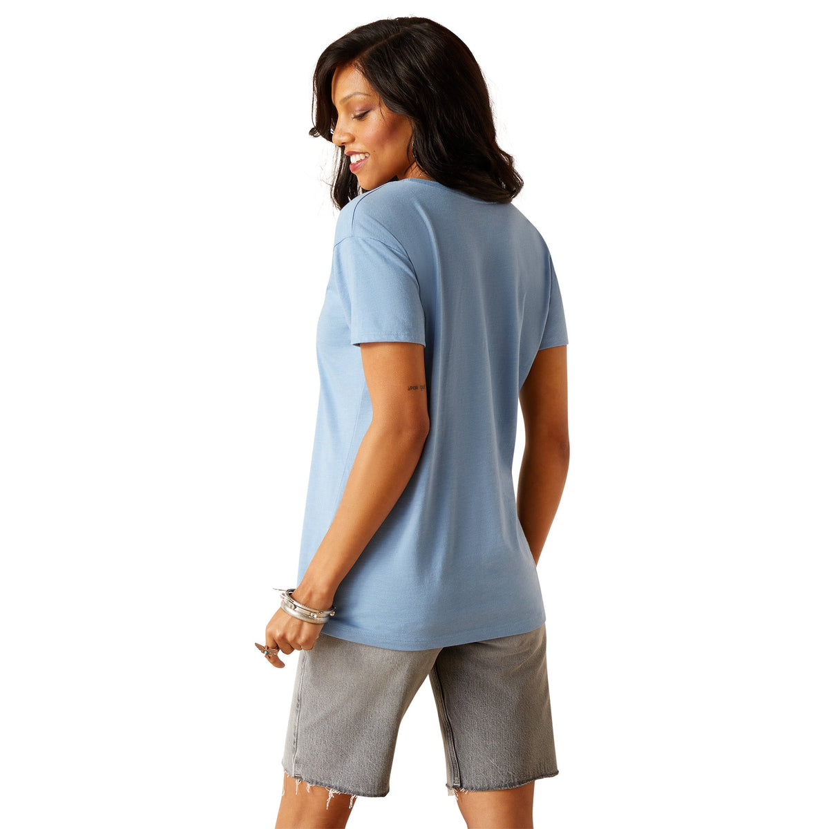 Ariat Women’s Acres T-Shirt Light Blue Heather - Ariat Womens Tops