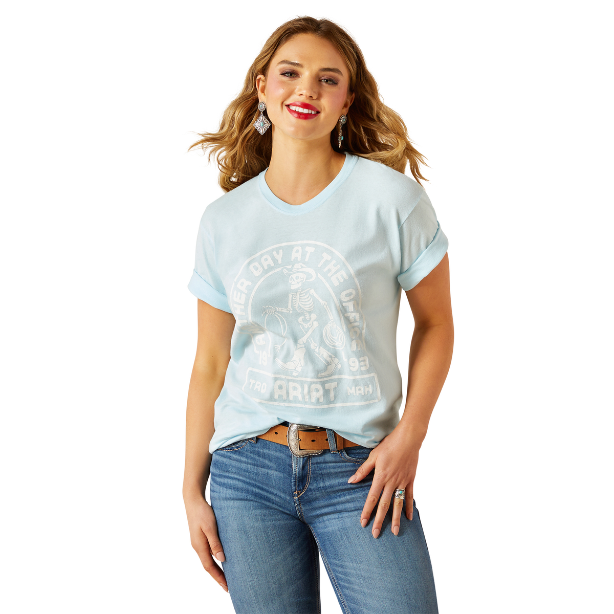 Ariat Womens Another Day Tee - Vintage Lagoon