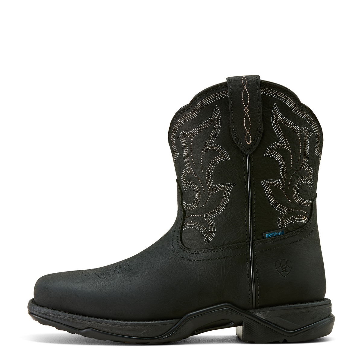 Ariat Womens Anthem Shortie II Waterproof Square Toe Western Boot - Bear Black