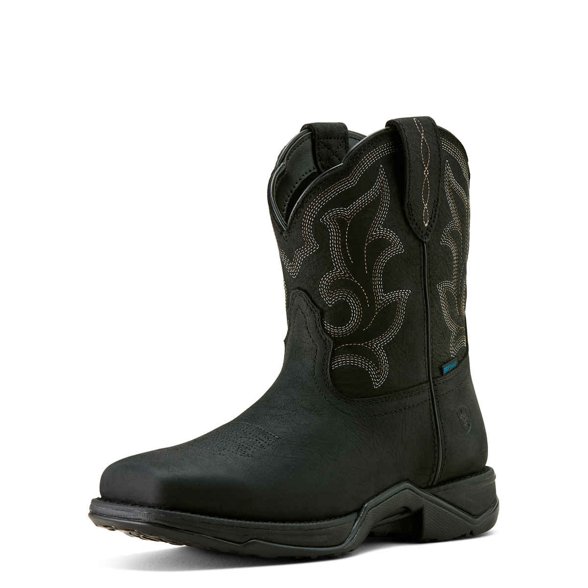 Ariat Womens Anthem Shortie II Waterproof Square Toe Western Boot - Bear Black