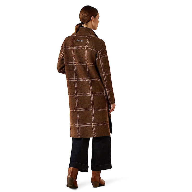 Ariat Womens Ballston Cardigan - Sorrel Horse Plaid