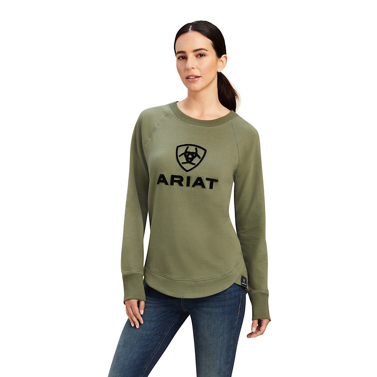 Ariat Womens Benicia Sweatshirt Four Leaf Clover - XS Aus 6 - Ariat Womens Hoodies