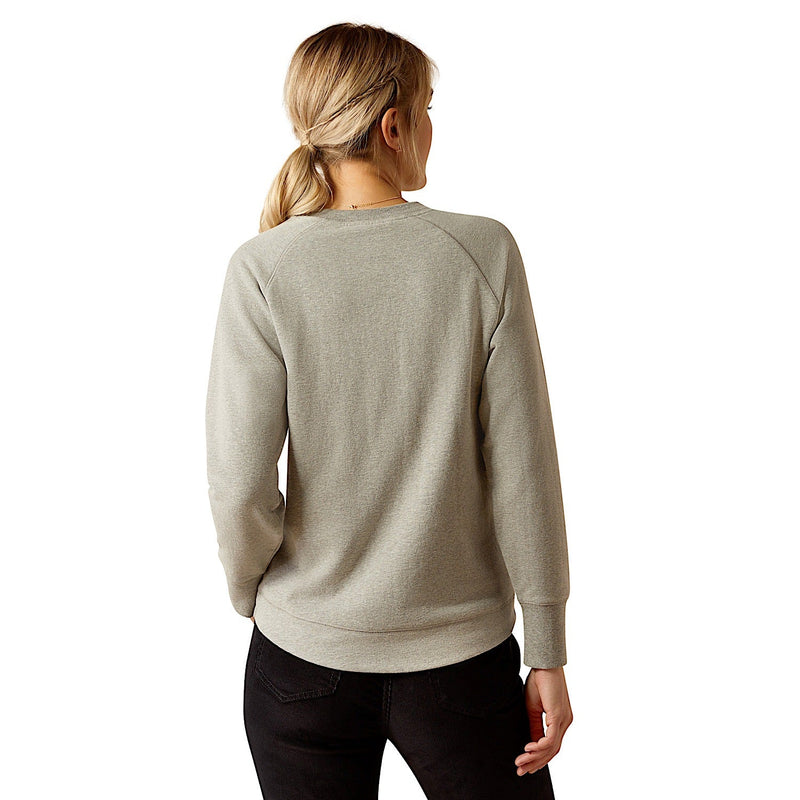Ariat Women’s Benicia Sweatshirt - Heather Grey - Ariat Womens Tops