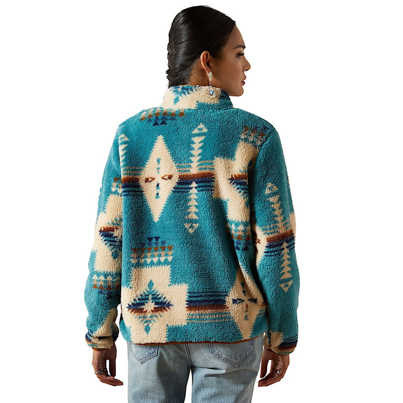 Ariat Womens Berber Snap Front Sweatshirt - Agave SW