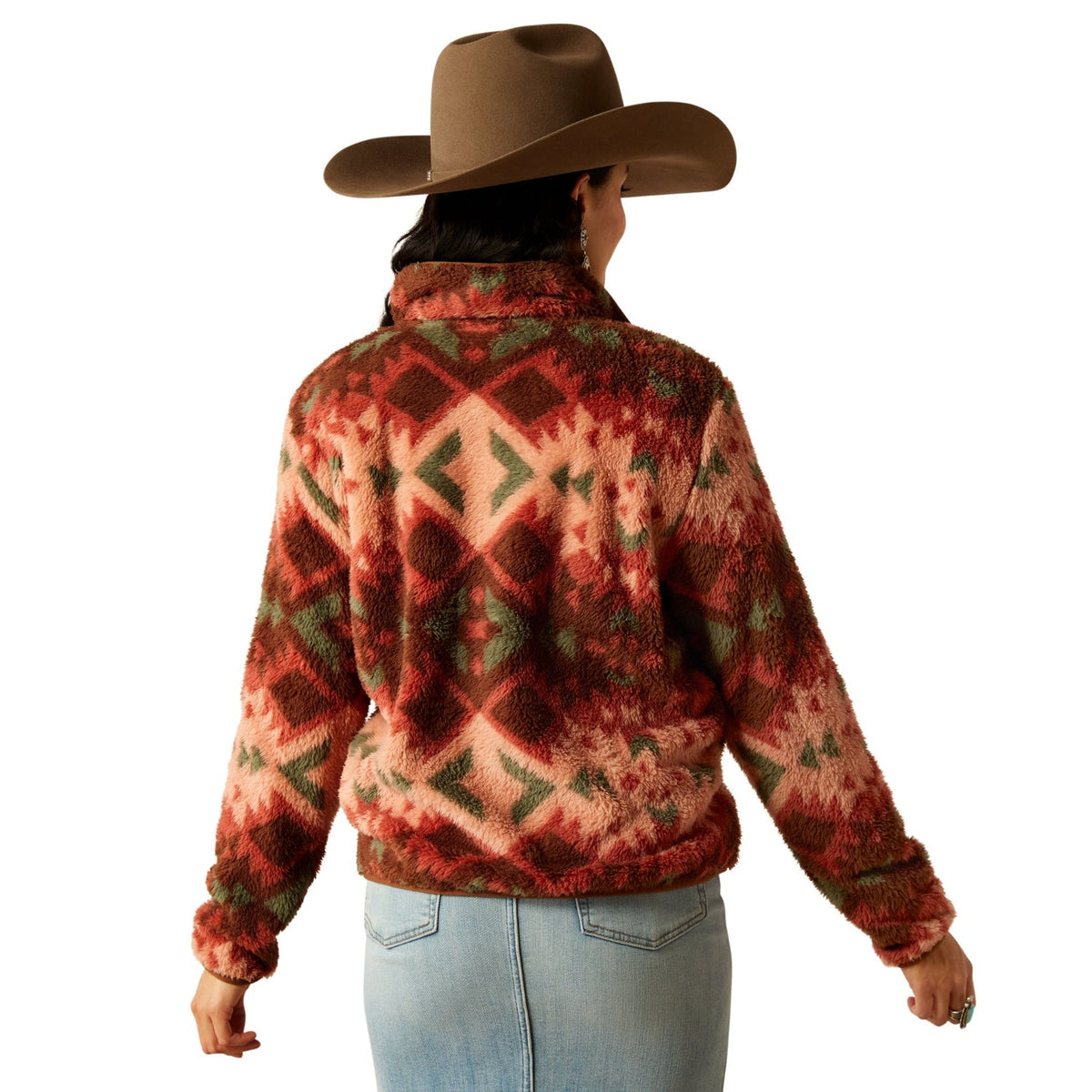 Ariat Women’s Berber Snap Front Sweatshirt - Plainsview Print - Ariat Womens Hoodies