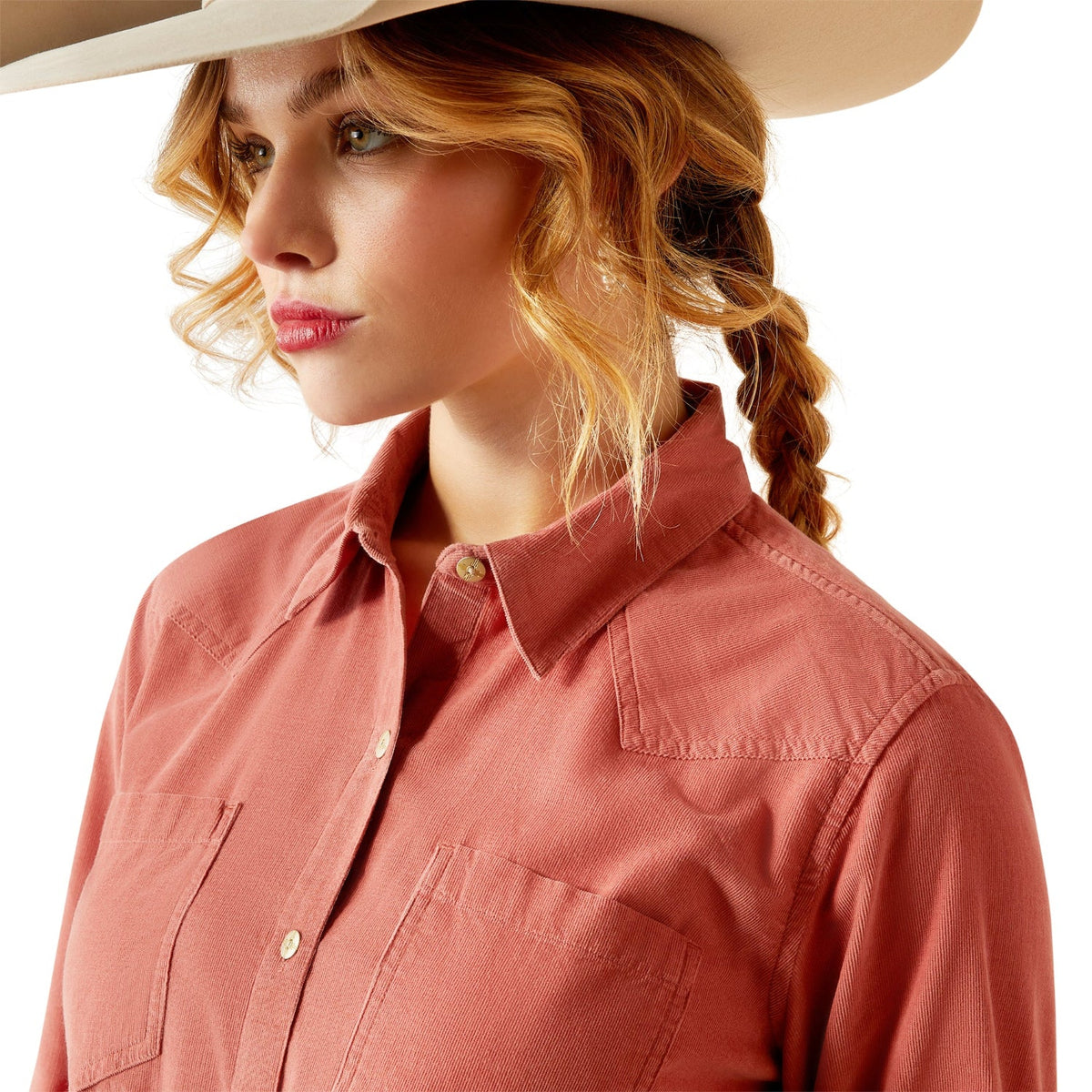Ariat Women’s Billie Jean Corded Shirt - Light Mahogany