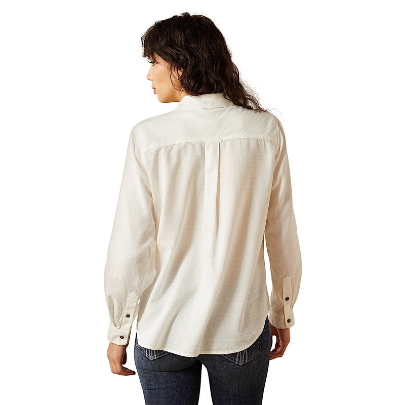 Ariat Womens Billie Jean Shirt - Cloud Dancer Dobby