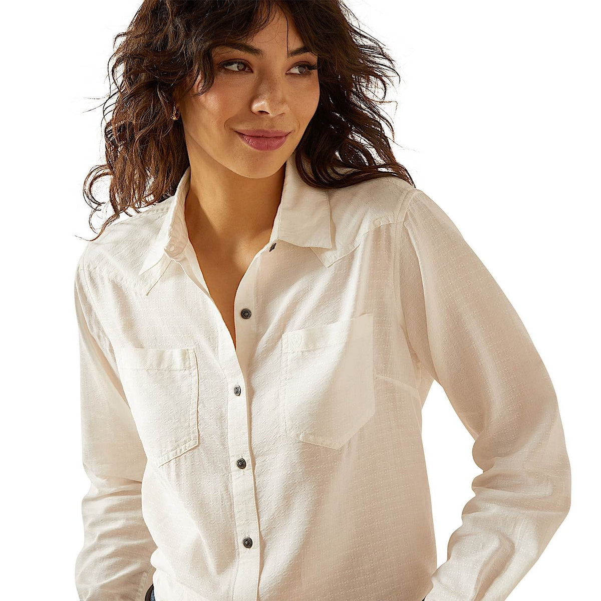 Ariat Womens Billie Jean Shirt - Cloud Dancer Dobby