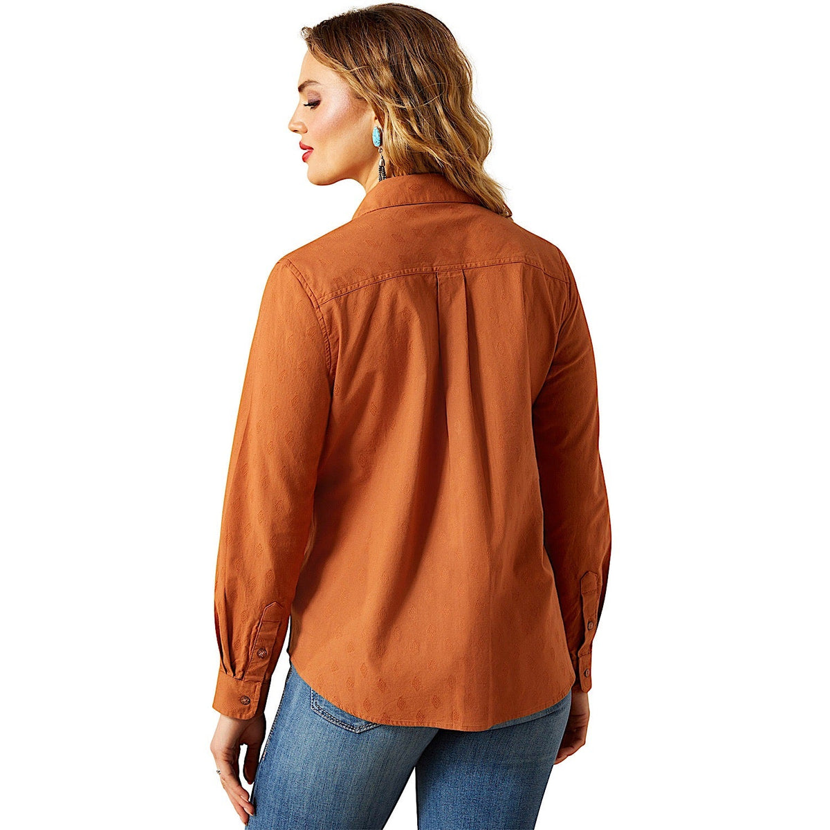 Ariat Womens Billie Jean Shirt - Glazed Ginger Dobby