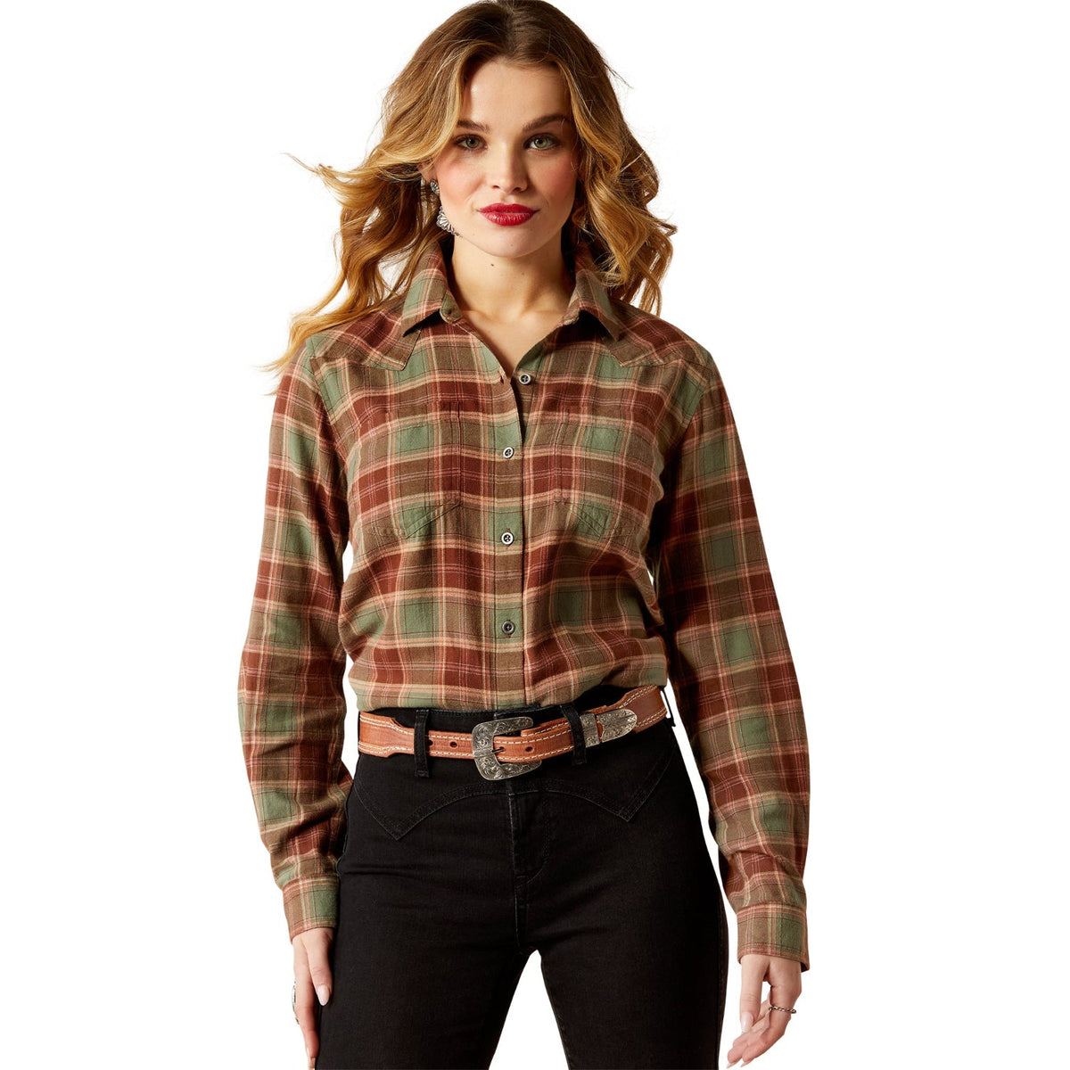 Ariat Women’s Billie Jean Shirt - Oakwood Plaid