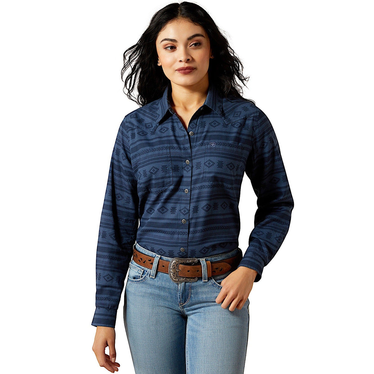 Ariat Women’s Billie Jean Shirt - Vintage Indigo Southwest