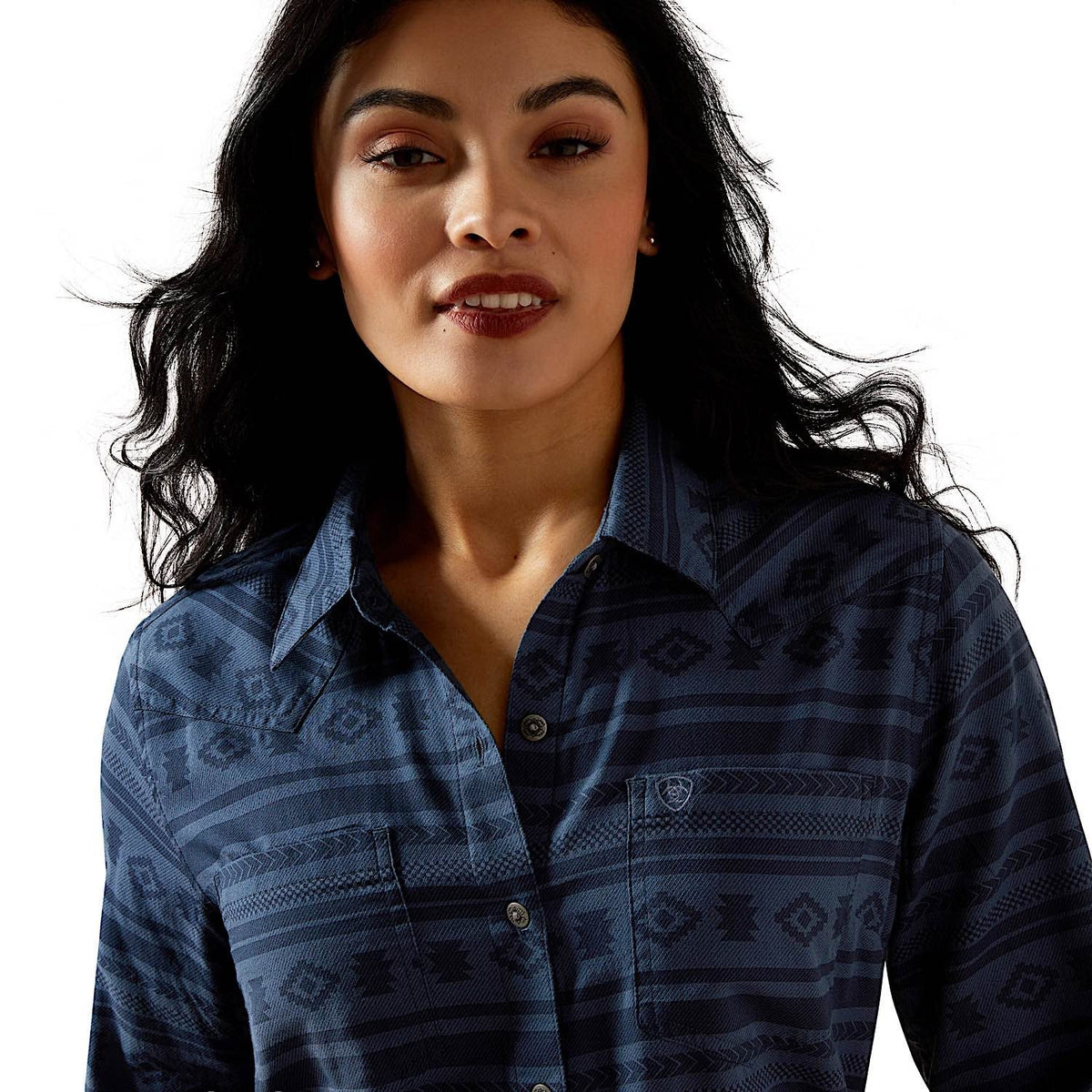 Ariat Women’s Billie Jean Shirt - Vintage Indigo Southwest