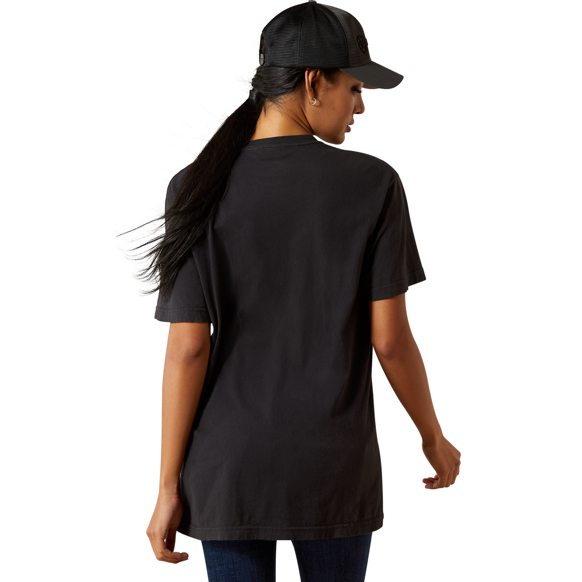 Ariat Womens Boot Stitch Logo Tee - Vintage Black