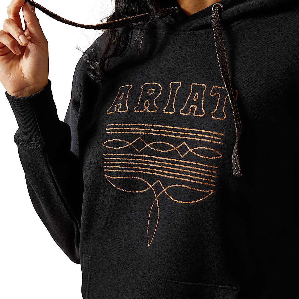 Ariat Womens Booted Logo Hoodie - Black