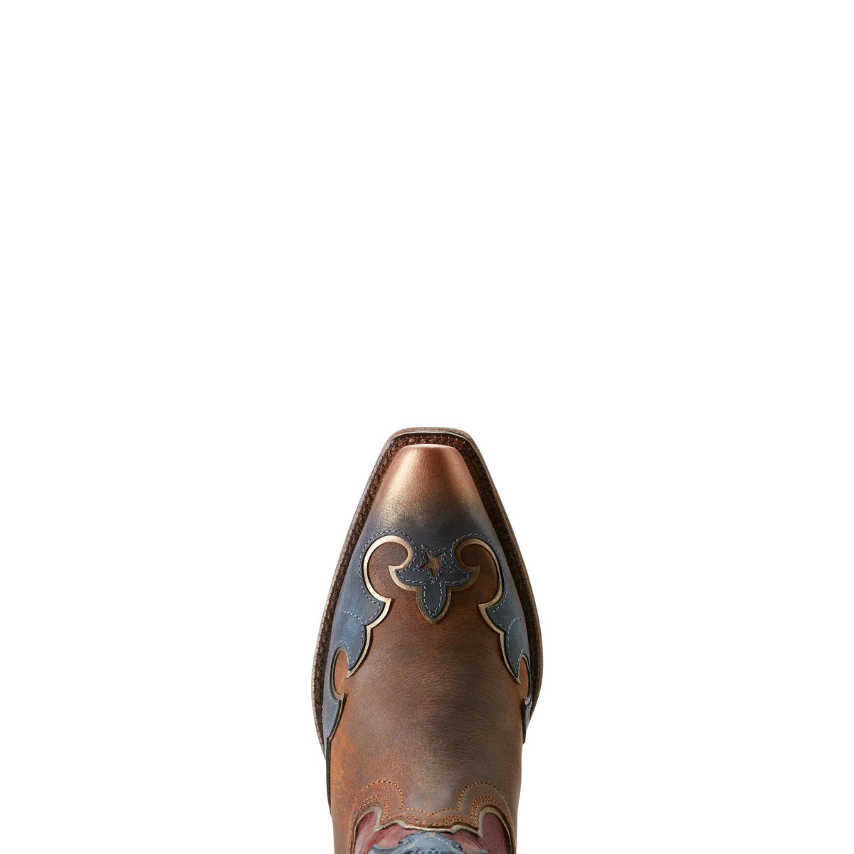 Ariat Womens Bravery Boot - Dusted Fresh Denim/Sassy Brown/Eagle Pride