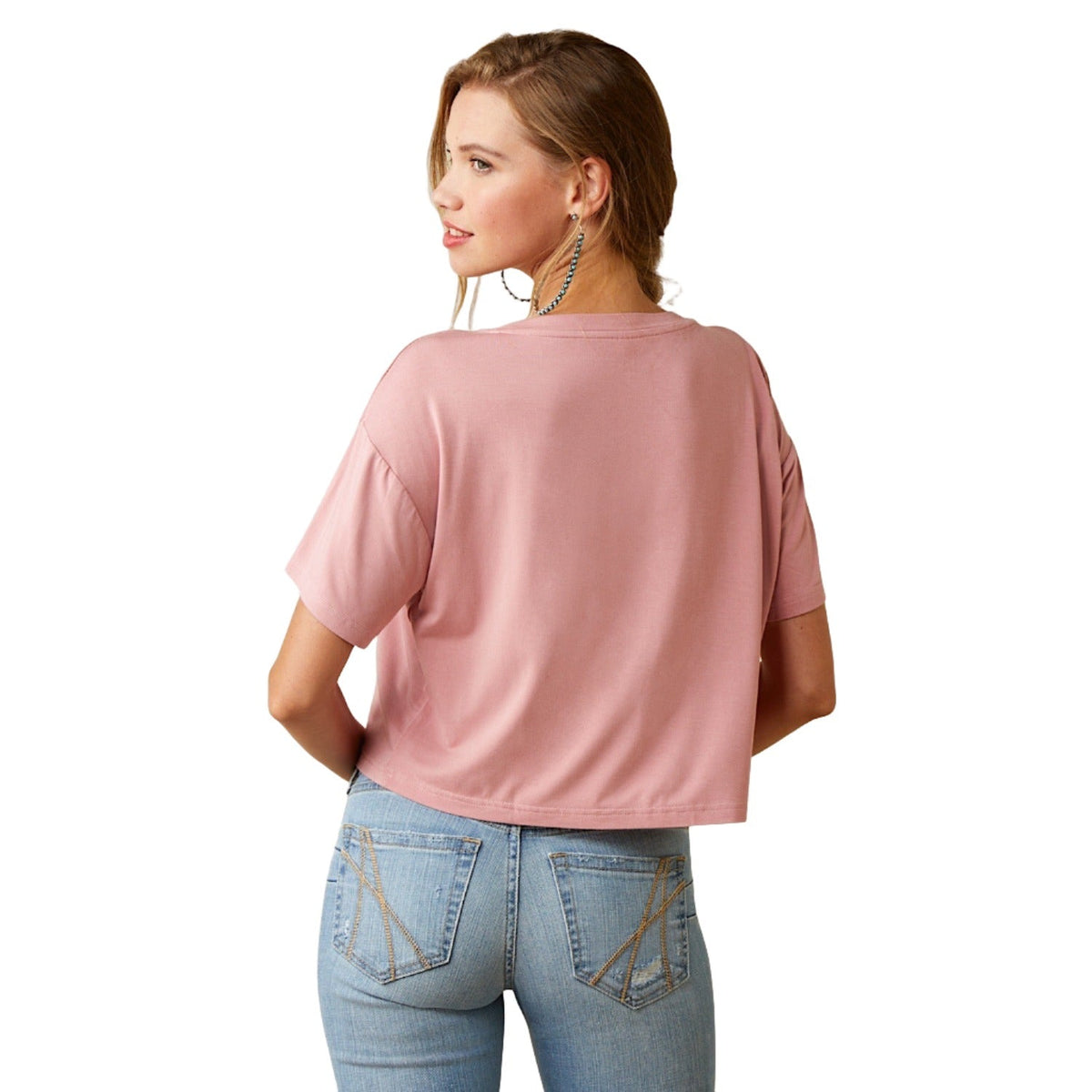 Ariat Womens Buffalo Rising Tee Island Blush - Ariat Womens Tops