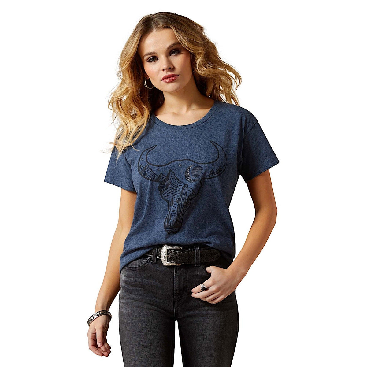 Ariat Women’s Bull Night Sky T-Shirt - Vintage Navy