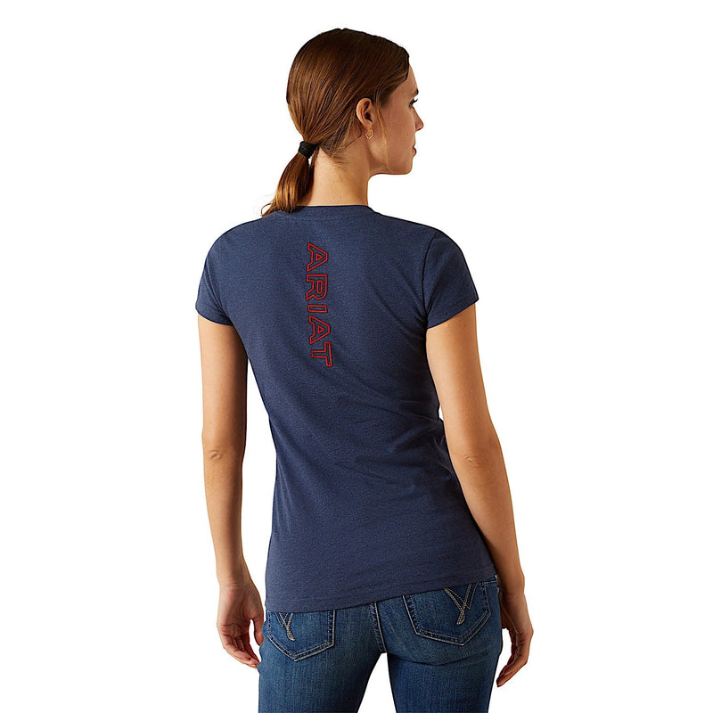 Ariat Womens BV Logo T-Shirt - Navy Heather