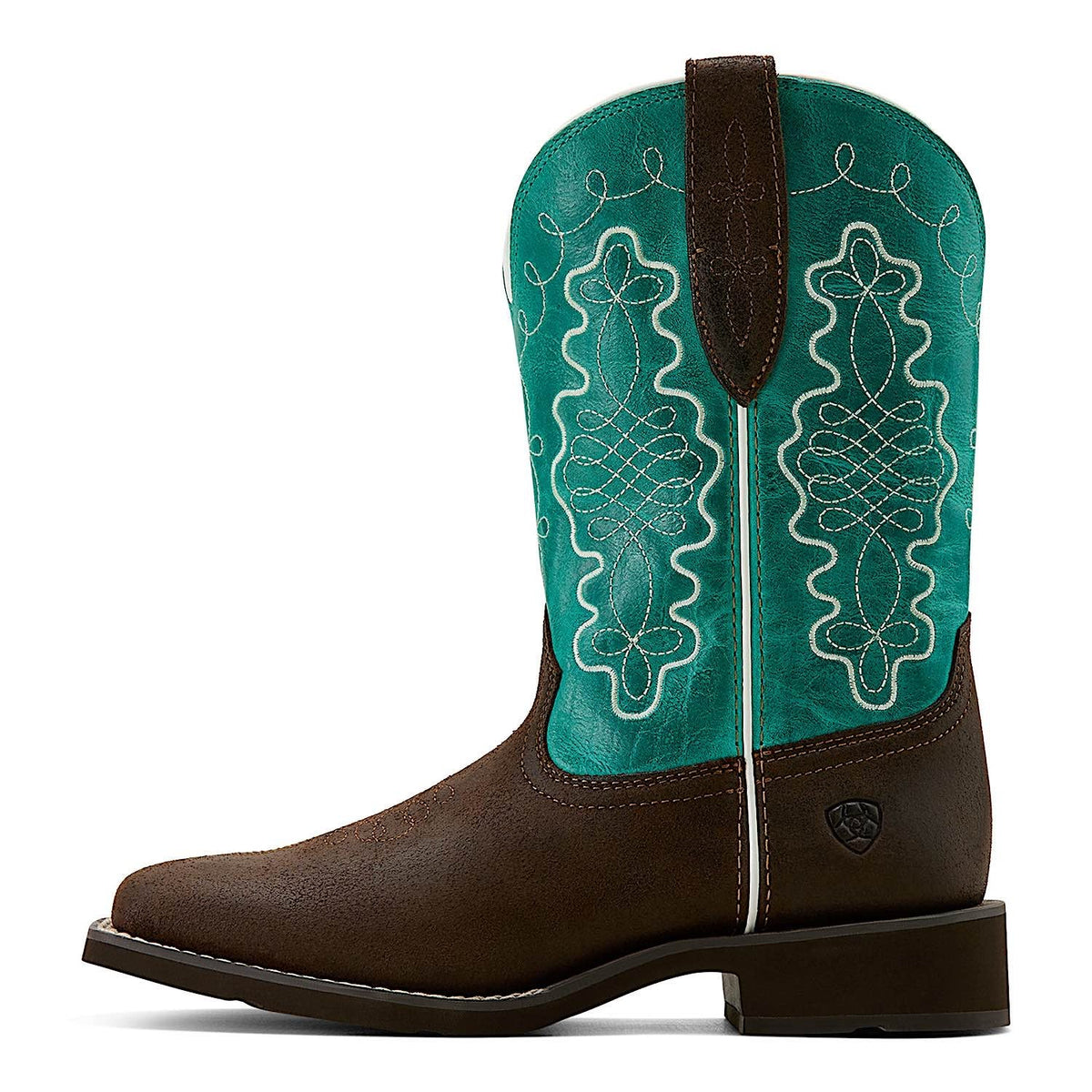 Ariat Women’s Callie Western Boot - Worn Hickory/Distressed Turquoise